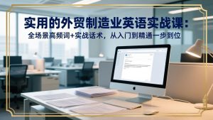 实用的外贸制造业英语实战课：全场景高频词+实战话术，从入门到精通一步到位-识享社