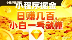 微信小程序掘金项目，不用复杂操作，5分钟就能学会上手操作，日入几张【揭秘】-识享社