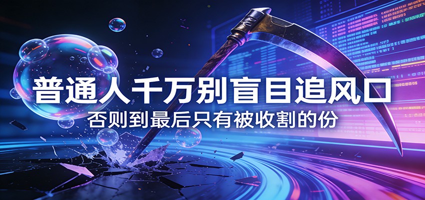 图片[1]-付费文章《通人千万别盲目追风口》否则到最后只有被收割的份 - 识享社-识享社