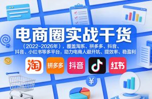 电商圈实战干货(2023-2026年)，覆盖淘系、拼多多、抖音、小红书等多平台，助力电商人避开坑、提效率、稳盈利-识享社