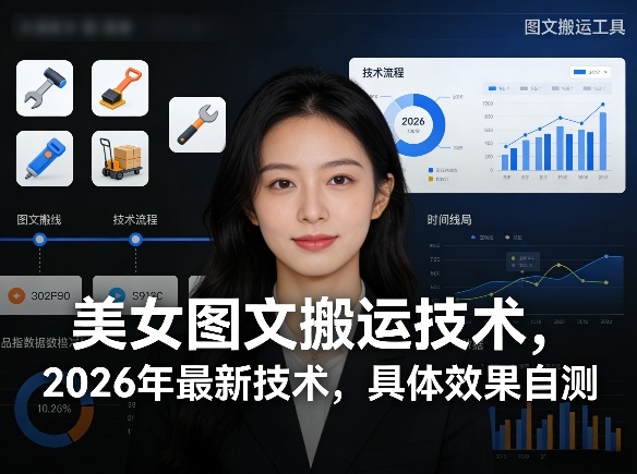美女图文搬运技术，2026年最新技术，具体效果自测-识享社
