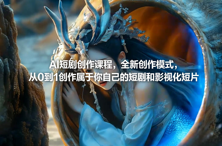 AI短剧创作课程，全新创作模式，从0到1创作属于你自己的短剧和影视化短片-识享社