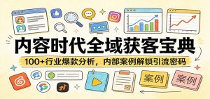 内容时代全域获客宝典：100+行业爆款分析，内部案例解锁引流密码-识享社