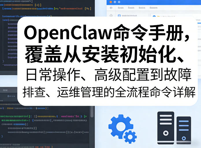 OpenClaw命令手册，覆盖从安装初始化、日常操作、高级配置到故障排查、运维管理的全流程命令详解 - 识享社-识享社