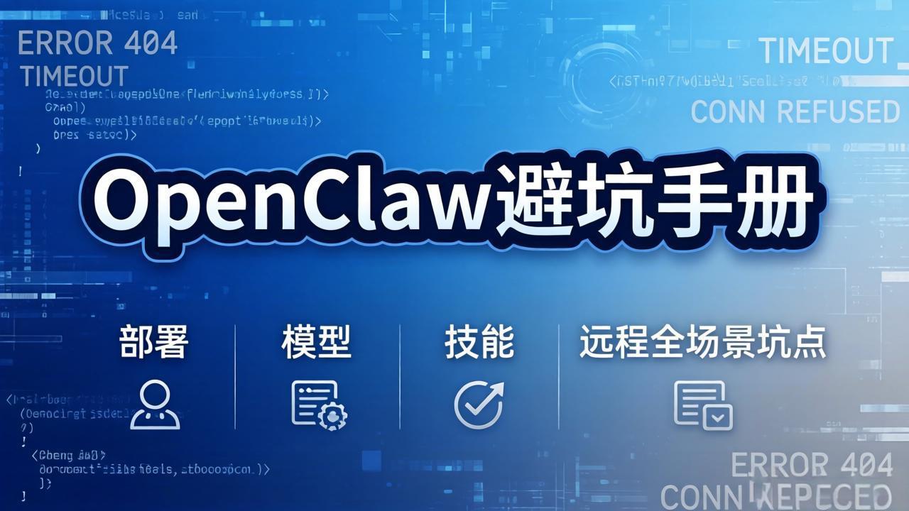 OpenClaw避坑手册：部署+模型+技能+远程全场景坑点，一次性给你说全，少走弯路 - 识享社-识享社
