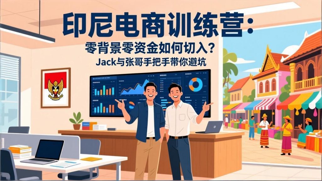 印尼电商训练营：零背景零资金如何切入？Jack与张哥手把手带你避坑-识享社