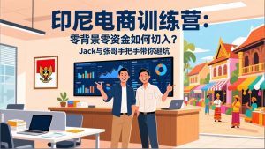 印尼电商训练营：零背景零资金如何切入？Jack与张哥手把手带你避坑-识享社
