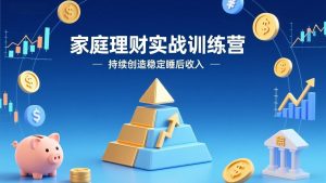 家庭理财实战训练营:从0到1建体系,三阶进阶层层递进,助你持续创造稳定睡后收入-识享社