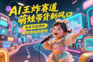 AI王炸赛道，萌娃带货新风口，条条作品爆单，带货转换率翻倍，核心逻辑拆解-识享社