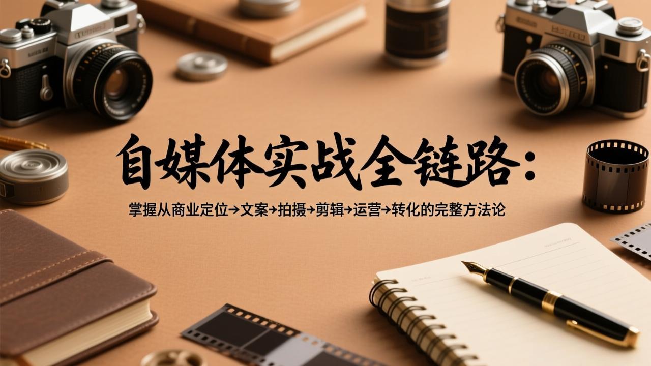 自媒体实战全链路：掌握从商业定位→文案→拍摄→剪辑→运营→转化的完整方法论 - 识享社-识享社