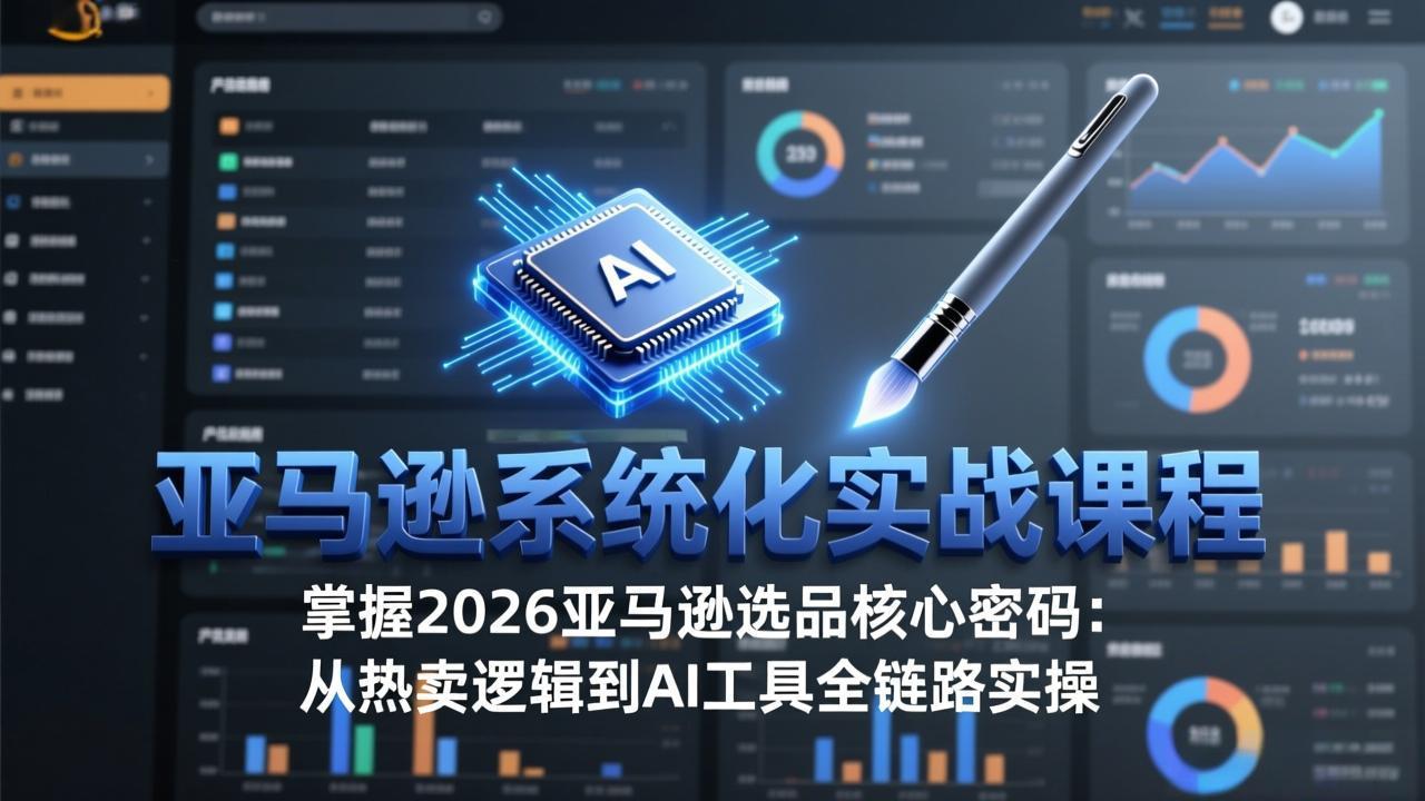 亚马逊系统化实战课-更新3月：2026最新选品方法论，从热卖原因分析到AI作图，提升选品成功率 - 识享社-识享社