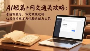 AI短篇+网文通关攻略：看懂就能写、写完就能过稿，让写作变现不再依赖天赋与文笔-识享社