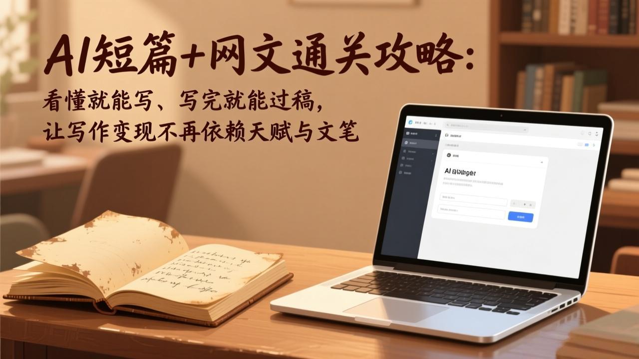 AI短篇+网文通关攻略：看懂就能写、写完就能过稿，让写作变现不再依赖天赋与文笔 - 识享社-识享社