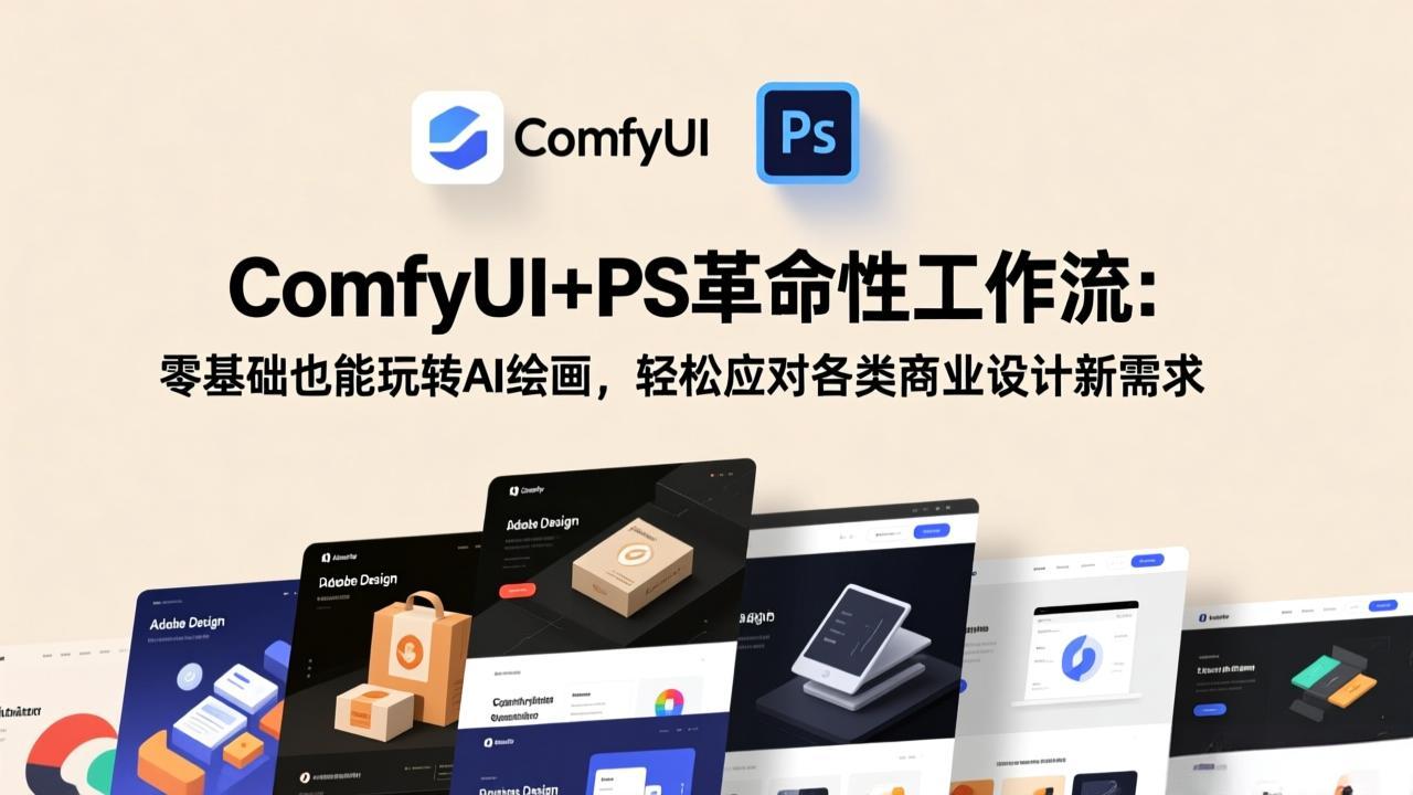 ComfyUI+PS革命性工作流:零基础也能玩转AI绘画,轻松应对各类商业设计新需求 - 识享社-识享社