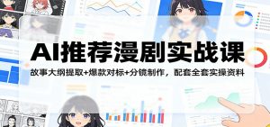 AI推荐漫剧实战课：故事大纲提取+爆款对标+分镜制作，配套全套实操资料-识享社