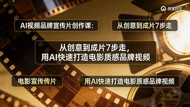 AI视频品牌宣传片创作课：从创意到成片7步走，用AI快速打造电影质感品牌视频-识享社