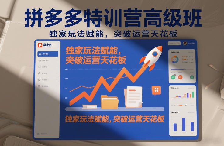 拼多多特训营高阶班，独家玩法赋能，突破运营天花板(更新26年3月13日) - 识享社-识享社