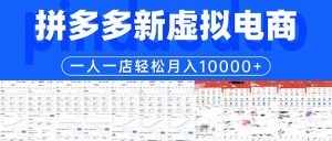 拼多多虚拟电商一人一店轻松月入10000+-识享社