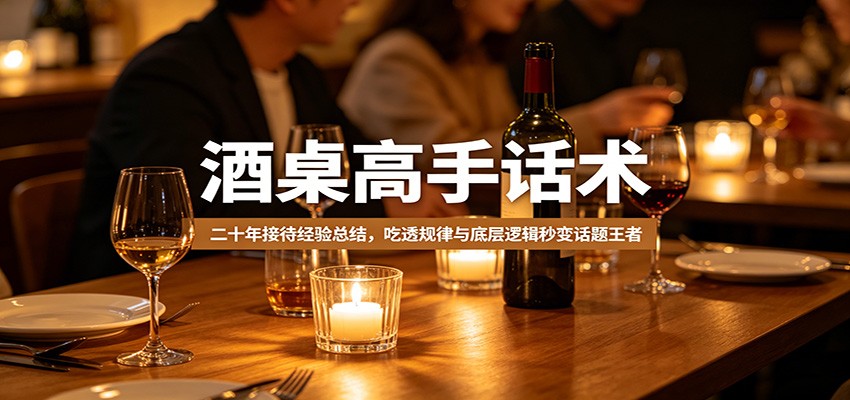 酒桌高手话术:二十年接待经验总结,吃透规律与底层逻辑秒变话题王者-识享社