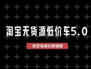 淘宝无货源价车5.0,2026最新VIP淘宝无货源课程,1688代发,蓝海选品,零成本创业首选(更新26年4月)-识享社