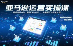 亚马逊运营实操课，覆盖选品方法、新品口诀必学、广告最新打法等全流程，打造跨境爆款店铺(更新4月)-识享社