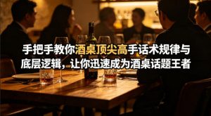 付费文章：手把手教你酒桌顶尖高手话术规律与底层逻辑，让你迅速成为酒桌话题王者(二十年全网独家经验分享)-识享社