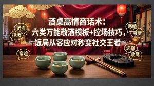 付费文章：酒桌高情商话术：六类万能敬酒模板+控场技巧，饭局从容应对秒变社交王者-识享社