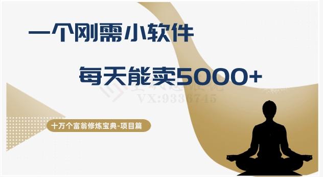 十万个富翁修炼宝典之17.一个刚需小软件，每天能卖5000+ - 识享社-识享社