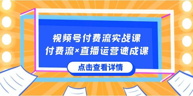 视频号付费流实战课，付费流×直播运营速成课，让你快速掌握视频号核心运营技能 - 识享社-识享社