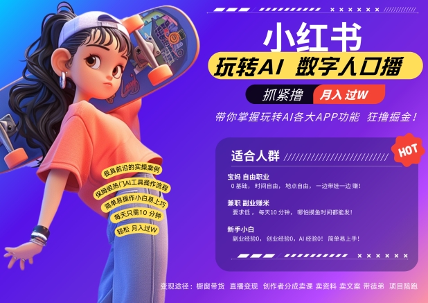 小红书数字人暴力起号，AI改写文案，再也不用费劲录口播，流量火爆月入破W轻松拿捏 - 识享社-识享社