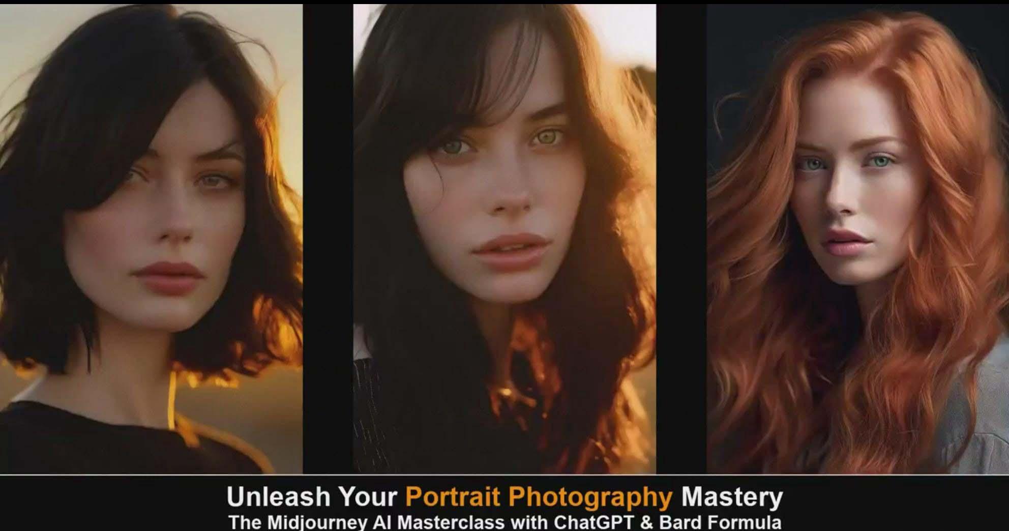 图片[3]-(9312期)Midjourney v5 ChatGPT 和 Bard AI人工智能人像摄影大师班-15节-中英字幕 - 识享社-识享社