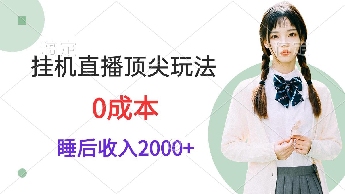 (9715期)挂机直播顶尖玩法，睡后日收入2000+、0成本，视频教学 - 识享社-识享社
