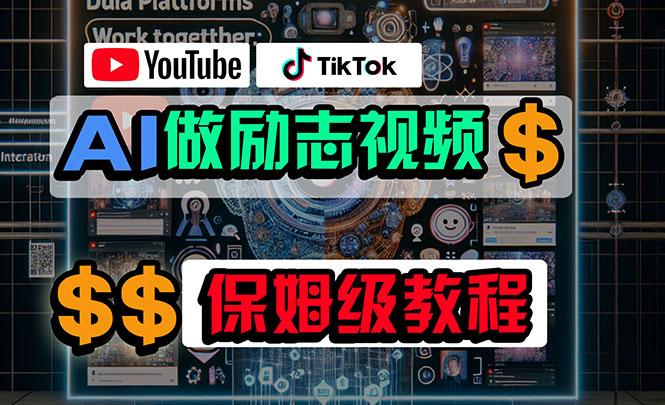 利用AI制作励志视频，在YouTube和TikTok赚钱，小白可做(附工具-识享社