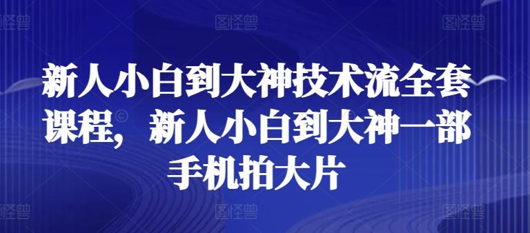 新人小白到大神技术流全套课程，新人小白到大神一部手机拍大片 - 识享社-识享社