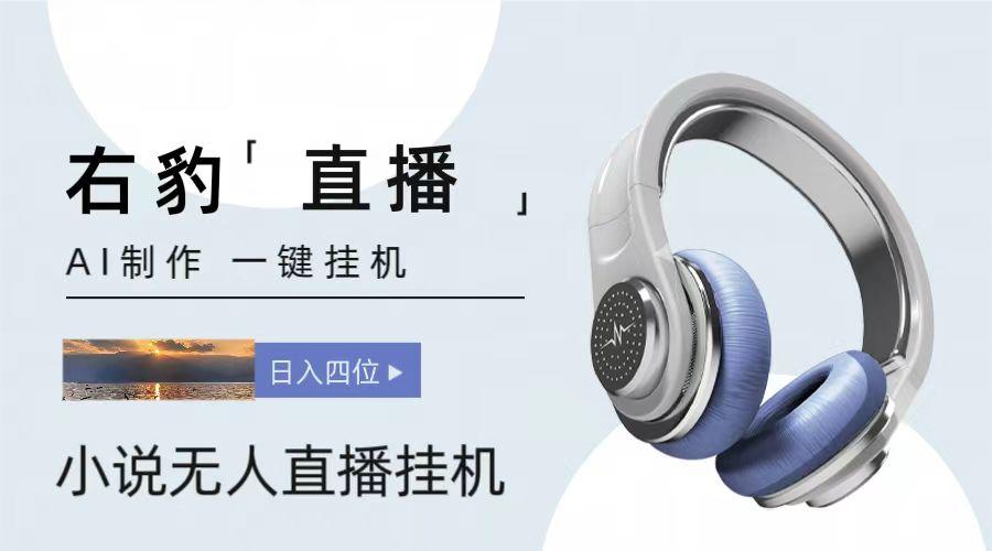 右豹小说无人直播挂机吸金项目，简单易行收益稳定， 月入1000+-识享社