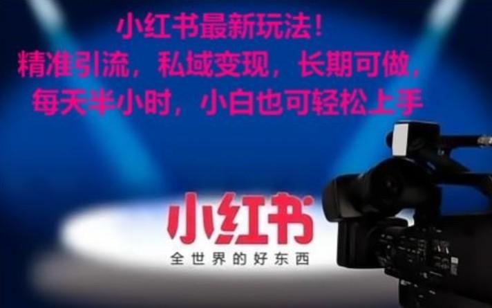 小红书最新玩法!精准引流,私域变现,长期可做,每天半小时,小白也可轻松上手-识享社
