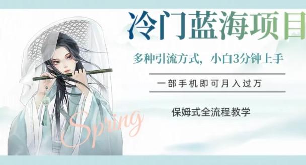 冷门蓝海项目,操作简单,小白3分钟上手,多种引流方式,保姆式全流程教学【揭秘】-识享社
