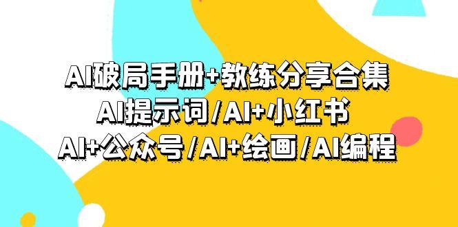 (9351期)AI破局手册+教练分享合集：AI提示词/AI+小红书 /AI+公众号/AI+绘画/AI编程 - 识享社-识享社