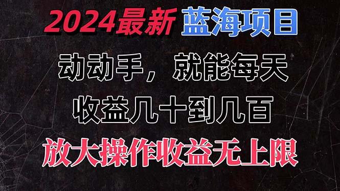 有手就行的2024全新蓝海项目，每天1小时收益几十到几百，可放大操作收… - 识享社-识享社