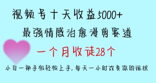十天收益5000+，多平台捞金，视频号情感治愈漫剪，一个月收徒28个，小白一部手机轻松上手【揭秘】 - 识享社-识享社
