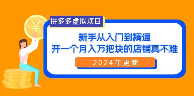 (9744期)拼多多虚拟项目：入门到精通，开一个月入万把块的店铺 真不难(24年更新) - 识享社-识享社