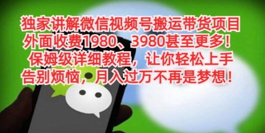 独家讲解微信视频号搬运带货项目，保姆级详细教程 - 识享社-识享社