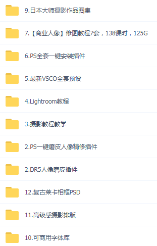 某宝买的杂乱PS LR教程预设摄影 - 识享社-识享社