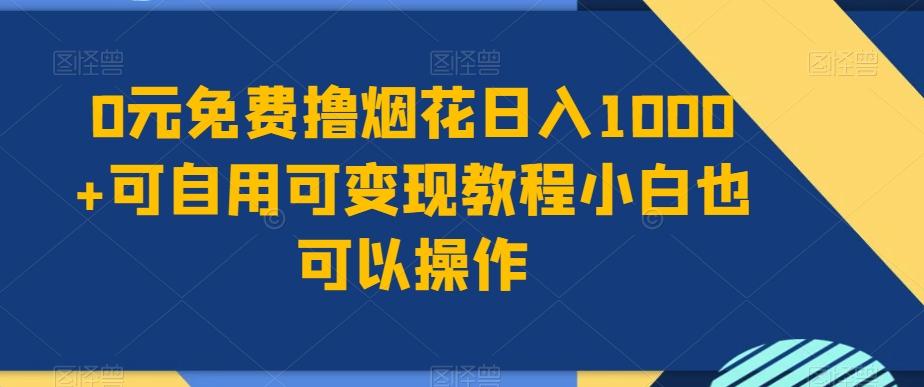 0元免费撸烟花日入1000+可自用可变现教程小白也可以操作，永久免费更新链接 - 识享社-识享社