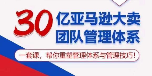 30亿亚马逊大卖团队管理体系，一套课，帮你重塑管理体系与管理技巧 - 识享社-识享社