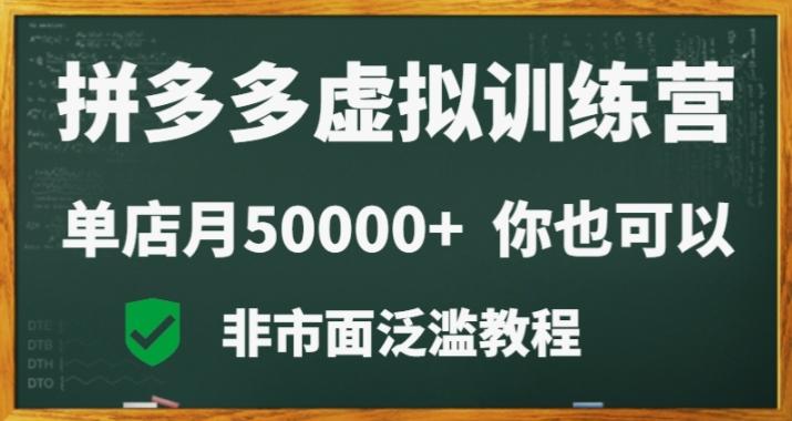 拼多多虚拟电商训练营月入30000+你也行，暴利稳定长久，副业首选 - 识享社-识享社