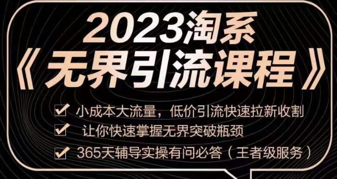 2023淘系无界引流实操课程，​小成本大流量，低价引流快速拉新收割，让你快速掌握无界突破瓶颈 - 识享社-识享社