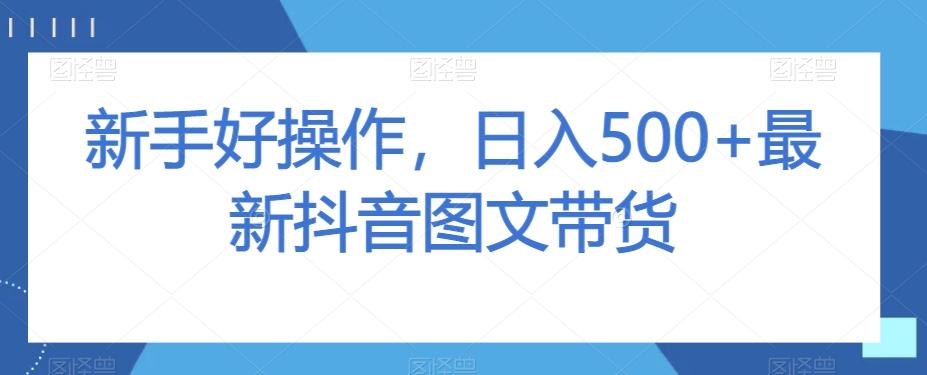 新手好操作，日入500+最新抖音图文带货【揭秘】 - 识享社-识享社