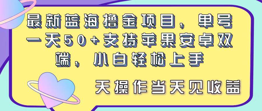 最新蓝海撸金项目，单号一天50+， 支持苹果安卓双端，小白轻松上手 当… - 识享社-识享社