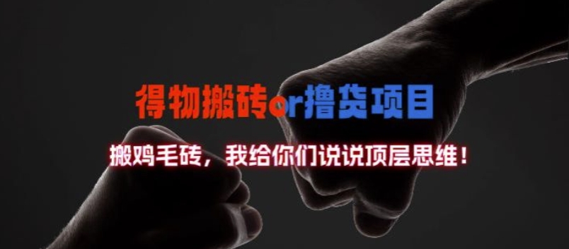 得物搬砖撸货项目?掰下数据，我给你们说说顶层思维【揭秘】 - 识享社-识享社
